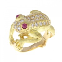 K18YG ルビー リング 0.10CT