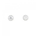 【リメイク】PT/ST ダイヤモンド ピアス 0.317CT 0.339CT F SI2 GOOD