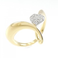 K18YG/K18WG ハート パヴェ ダイヤモンド リング 0.07CT