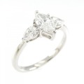 PT ダイヤモンド リング 0.503CT F VS1 マーキスカット