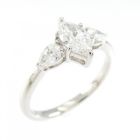 PT ダイヤモンド リング 0.503CT F VS1 マーキスカット