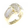 K18YG マザーオブパール リング 3.0CT