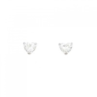 【リメイク】PT/ST ダイヤモンド ピアス 0.402CT 0.405CT D VS1?2 ハートシェイプ