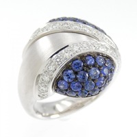 750WG/750BG サファイヤ リング 2.17CT