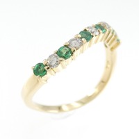 K18WG エメラルド リング 0.22CT
