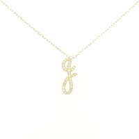 K18YG アルファベット ダイヤモンド ネックレス 0.20CT