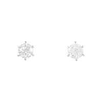 【リメイク】PT ダイヤモンド ピアス 0.317CT 0.321CT G I1 VG?GOOD