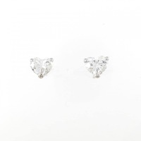 【リメイク】ST/プラチナダイヤモンドピアス 0.429ct 0.455ct D VS1 ハートシェイプ