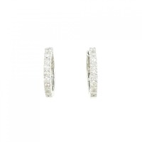 K18WG ダイヤモンド ピアス 0.30CT