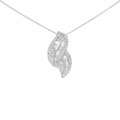K18WG/PT ダイヤモンド ネックレス 1.35CT