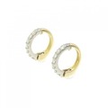 K18YG/PT ダイヤモンド イヤリング 0.18CT