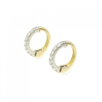 K18YG/PT ダイヤモンド イヤリング 0.18CT