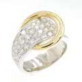 PT/K18YG ベルト ダイヤモンド リング 1.10CT