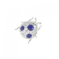 チャー テントウムシ サファイヤ ブローチ 0.43CT