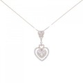 K18PG ハート ダイヤモンド ネックレス 0.925CT