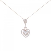 K18PG ハート ダイヤモンド ネックレス 0.925CT