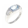 K18WG アクアマリン リング 1.05CT