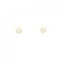 K18YG ソリティア ダイヤモンド ピアス 0.2CT