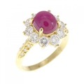 K18YG ルビー リング 1.57CT