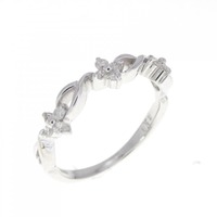 K18WG ダイヤモンド リング 0.12CT