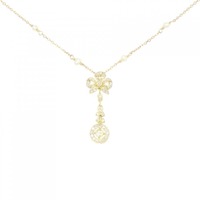 K18YG リボン 淡水パール ネックレス