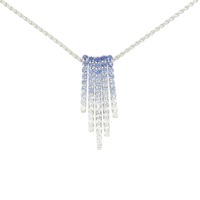 K18WG/750WG 2WAY サファイヤ ネックレス 2.10CT