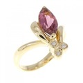 K18YG トルマリン リング 0.80CT