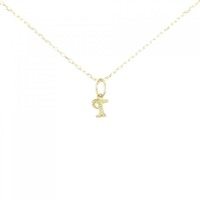 K18YG イニシャルT ダイヤモンド ネックレス 0.01CT