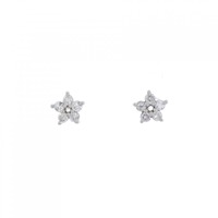 PT フラワー ダイヤモンド ピアス 0.20CT