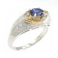 PT/K18YG サファイヤ リング 0.65CT