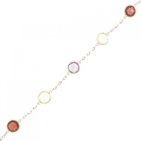 K18PG カラーストーン ブレスレット