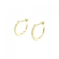 K18YG フープ ダイヤモンド ピアス 0.10CT