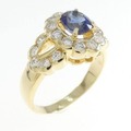 K18YG サファイヤ リング 0.79CT
