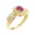 K18YG ルビー リング 0.32CT