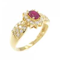 K18YG ルビー リング 0.32CT