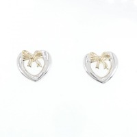 ティファニー 925/750YG ハート ピアス