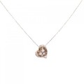 K18PG ハート ダイヤモンド ネックレス 0.10CT
