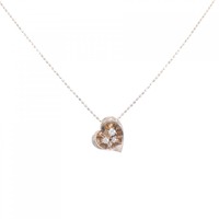 K18PG ハート ダイヤモンド ネックレス 0.10CT