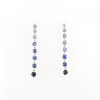 K18WG サファイヤ ピアス 0.86CT