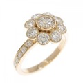 750PG フラワー ダイヤモンド リング 0.286CT