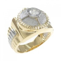 K18YG/PT ダイヤモンド リング 0.31CT