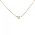 K18PG ソリティア ダイヤモンド ネックレス 0.03CT