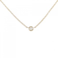 K18PG ソリティア ダイヤモンド ネックレス 0.03CT
