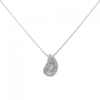750WG/K18WG ダイヤモンド ネックレス 0.28CT
