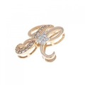 K18PG/K18WG イニシャルH ダイヤモンド ペンダント 0.13CT