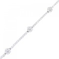K18WG フラワー ダイヤモンド ブレスレット 1.20CT