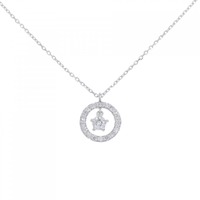 K18WG ダイヤモンド ネックレス 0.08CT