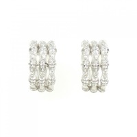 PT/K18WG ダイヤモンド ピアス/イヤリング 0.24CT