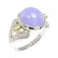 PT/K18YG ラベンダーヒスイ リング 5.43CT