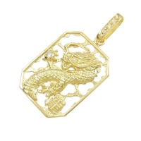 K18YG ドラゴン ダイヤモンド ペンダント 0.08CT